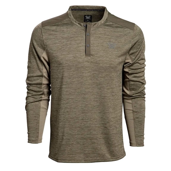 VORTEX Adult Male Northern Heights Henley Shirt, Color: Forest, Size: M