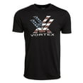 thumbnail image 1 of VORTEX Adult Male Stars and Stripes Short Sleeve T-Shirt, Color: Black, Size: XL, 1 of 5