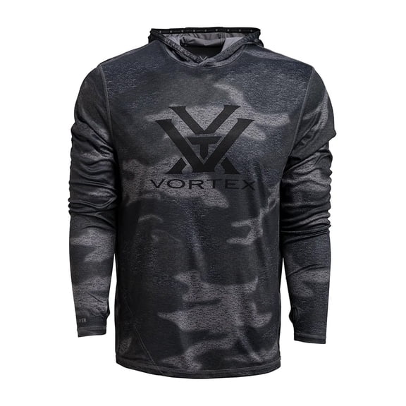 VORTEX Adult Male Sun Slayer Hoodie, Color: Black Camo, Size: 2XL
