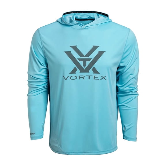 VORTEX Adult Male Sun Slayer Hoodie, Color: Flats Blue, Size: XL