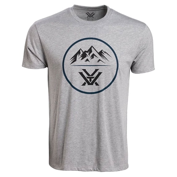 VORTEX Adult Male Three Peaks T-Shirt, Color: Gray Heather, Size: S