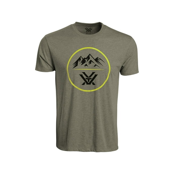 VORTEX Adult Male Three Peaks T-Shirt, Color: Military Heather, Size: 2XL