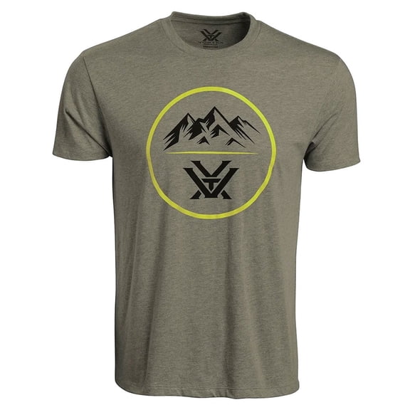 VORTEX Adult Male Three Peaks T-Shirt, Color: Military Heather, Size: M