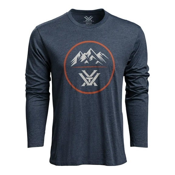 VORTEX Adult Male Three Peaks T-Shirt, Color: Navy Heather, Size: 2XL