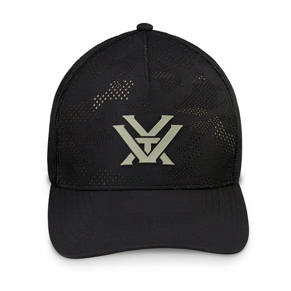 VORTEX Adult Male Through and Through Camo Black Cap (224-04-BLK)