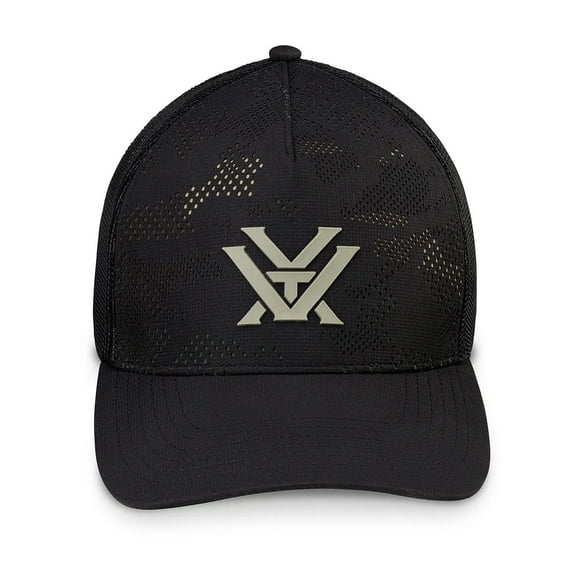 VORTEX Adult Male Through and Through Camo Black Cap (224-04-BLK)