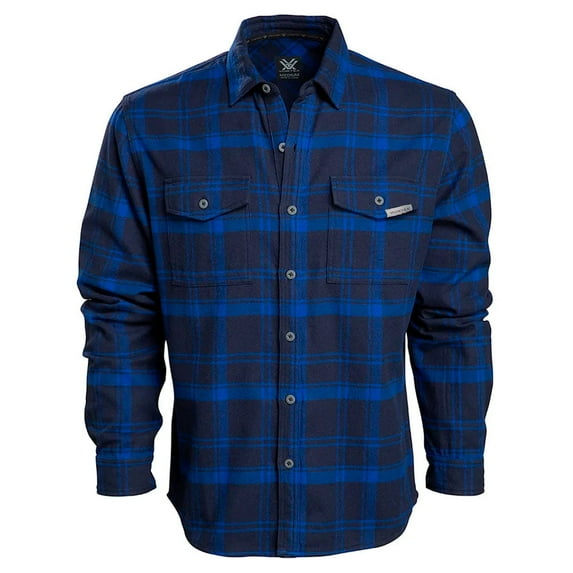 VORTEX Adult Male Timber Rush Flannel LS Shirt, Color: Blue Jay, Size: L