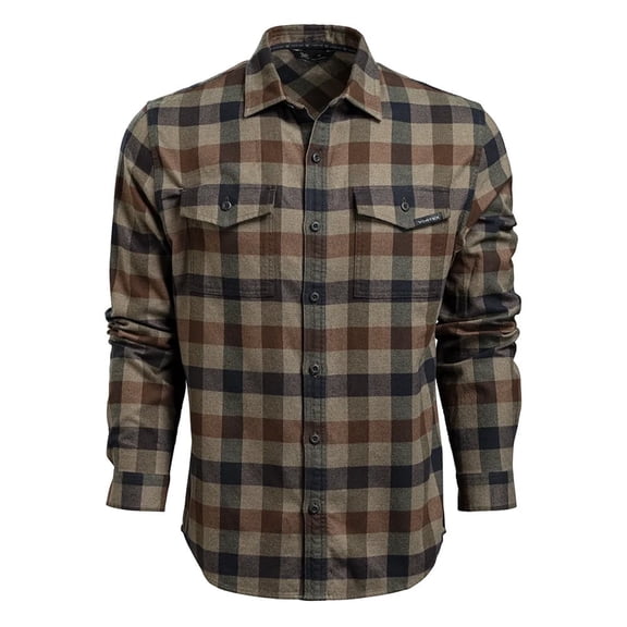 VORTEX Adult Male Timber Rush Flannel Long Sleeve Shirt, Color: Timber, Size: L