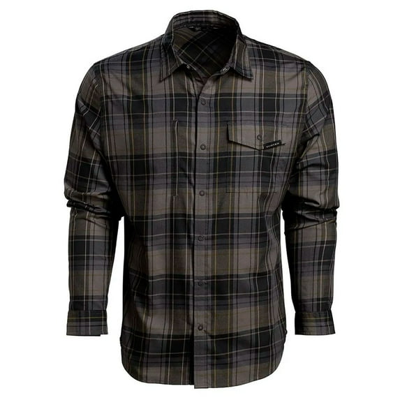 VORTEX Adult Male Trail Call Tech Flannel Long Sleeve Shirt, Color: Shadow, Size: XL