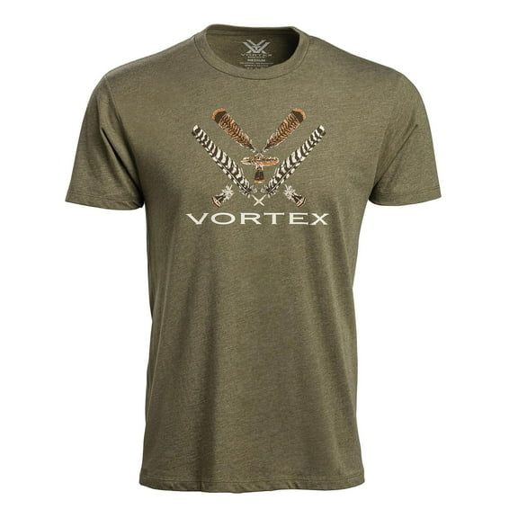 VORTEX Adult Male Turkey Core Logo Military Heather Short Sleeve T-Shirt, Size: 3XL