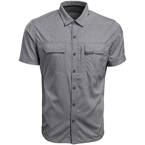 VORTEX Men Hammerstone Short Sleeve Shirt, Color: Castlerock, Size: S (120-06-CAS-S)