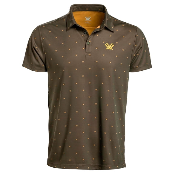 VORTEX Men's Axis Ridge Pattern Polo, Color: Beluga, Size: M (126-01-BELM)