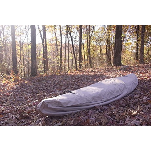 VORTEX TAN 13' 'WATERGUARD' HEAVY DUTY WATERPROOF CANOE/KAYAK COVER, FOR UP TO 13' LONG, AND FOR UP TO 9 1/2 ' GIRTH (FAST SHIPPING - 1 TO 4 BUSINESS DAY DELIVERY)