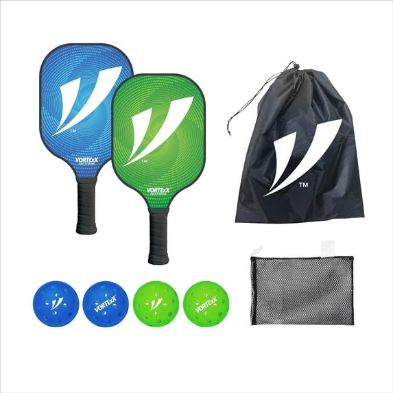 VORTExX Pickleball Set, Blue/Green, 15.75" x 7.75" x 2.9" VX68128