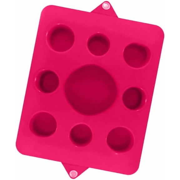 VOS Family Size Floating Refreshments Holding Tray for Snacks and Drinks | Ultra Buoyant Water Floats for Pools Sandbars Parties, 9-holes, Pink