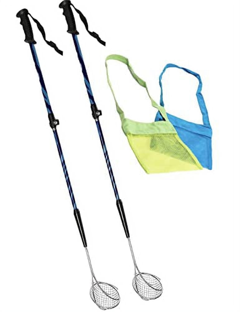 Biggun 2 Pcs Shark Tooth Sifter With Seashell Bags, 22in~34in Adjustable Sand Sifter