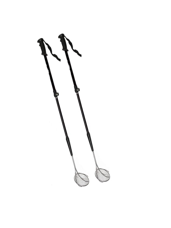 Portable Metal Sand Sifter Set, Shell Scooper & Beachcomber Tool with Adjustable Handle 21” to 33”