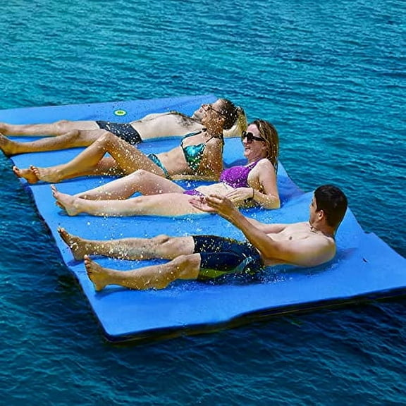 VOS Tahoe Premium Ultra Oversized Floating Water Mat, Foam Water Floating Pad, Lily Pad - Perfect for Lake, Pool, Beach, Sports & Water Activities, Suitable for Multiple Users (Sea