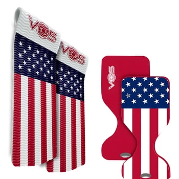 VOS Ultimate Water Relaxation Pack including 2 Phoenix Graphic Printed Saddle & 2 Infinity Lounger Water Floats for Supreme Comfort and Style (Stars & Stripes)