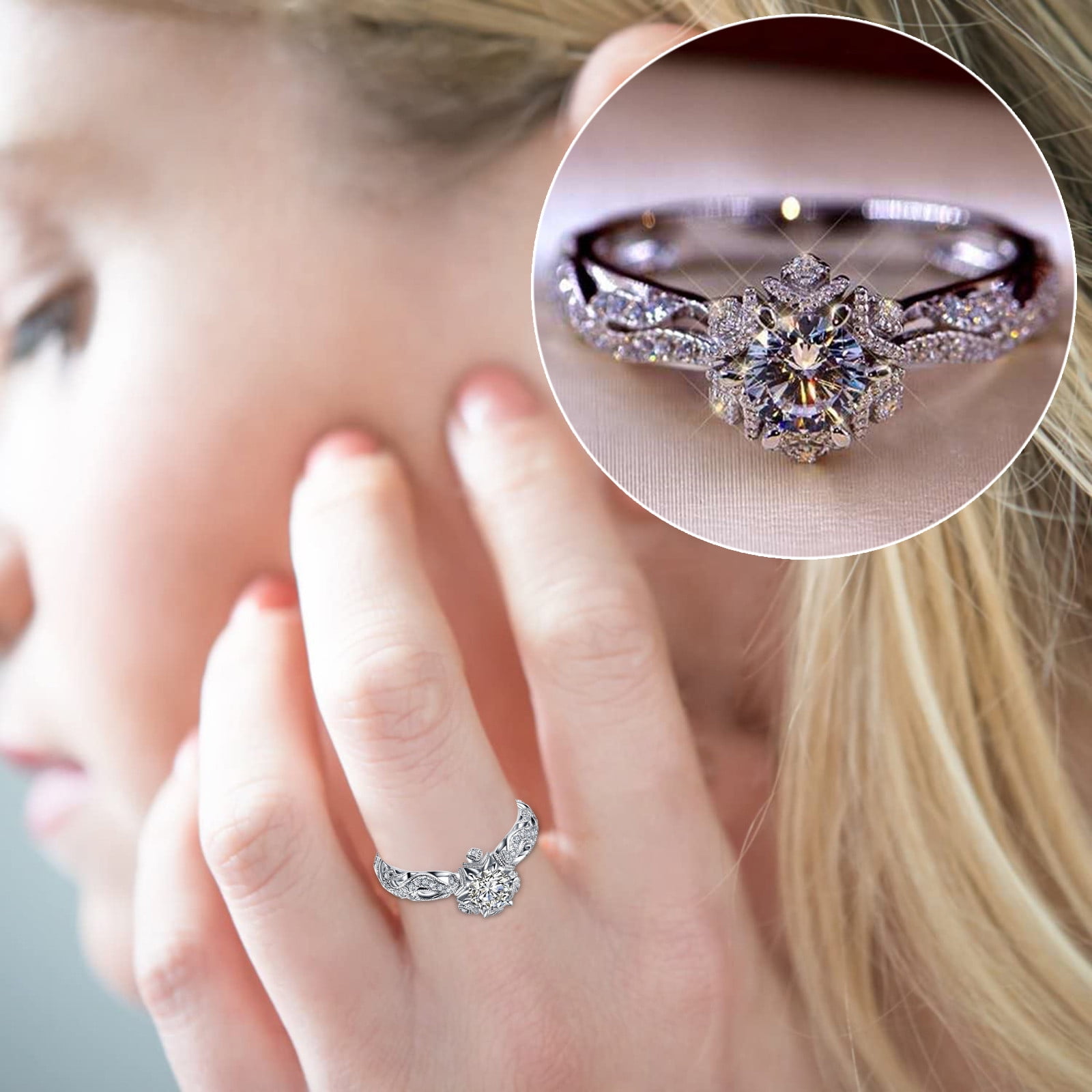 1.61 carat 18K White Gold - Saarah Engagement Ring - Engagement Rings at  Best Prices in India | SarvadaJewels.com