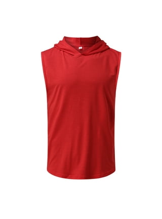 Red sleeveless hoodie walmart hotsell