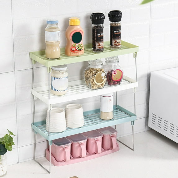 VOSS Multipurpose Stackable PP and Stainless Steel Sink Caddy, White