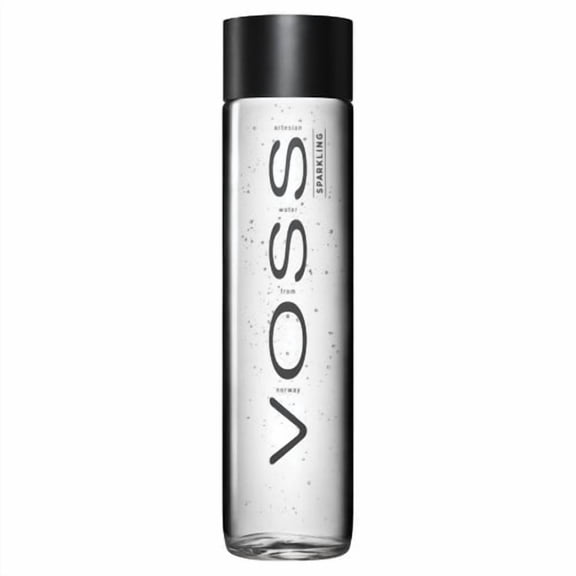 VOSS Sparkling Artesian Water Glass Bottle 375ml, British Import (Pack of 6)