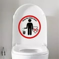 VOSS Toilet Sticker Keep Toilet Clean Sticker Sign Toilet Seat Decal