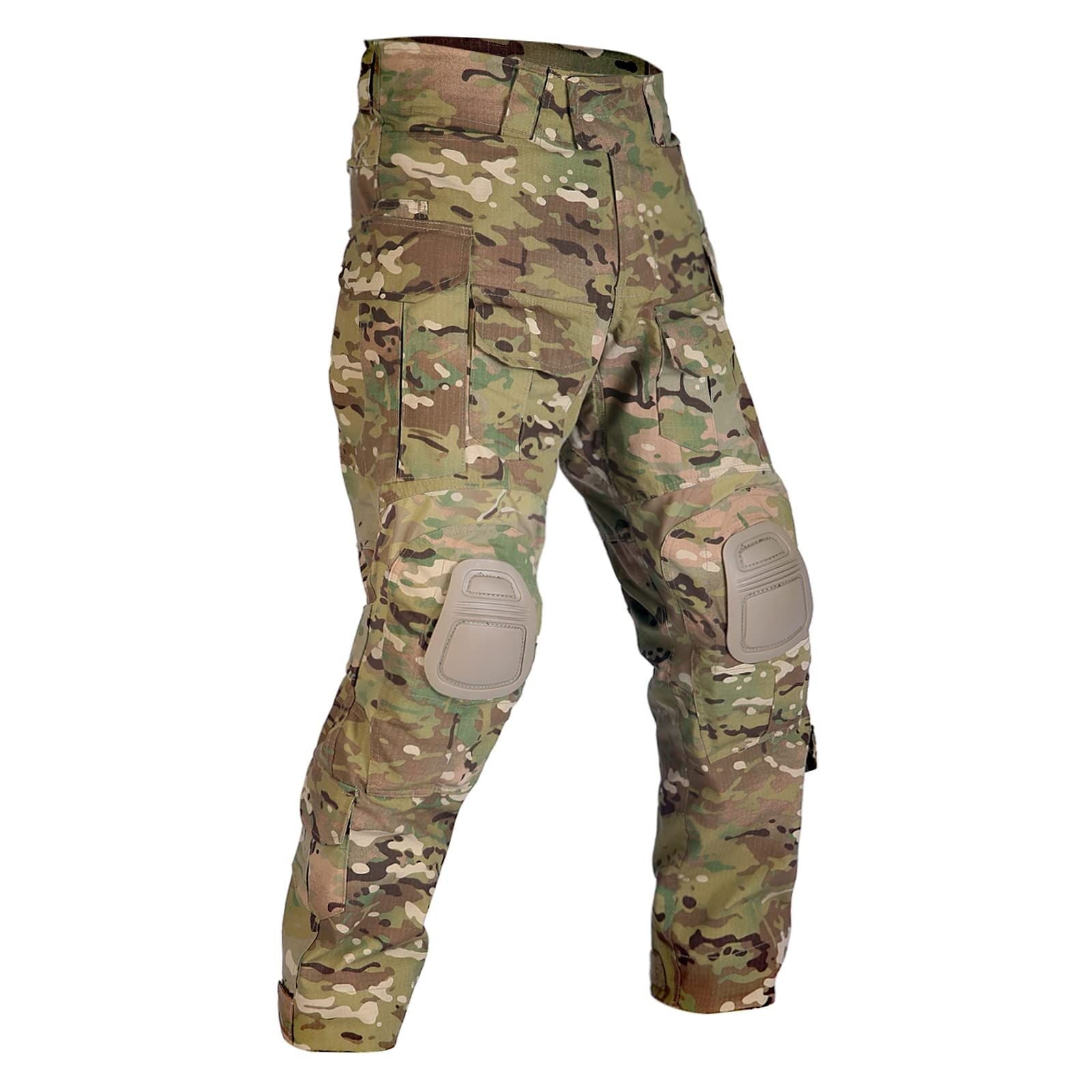 IDOGEAR G3 Combat Pants Multi-Cam - Tactical Pants With Knee Pads For Airsoft, Hunting & Outdoor Activities