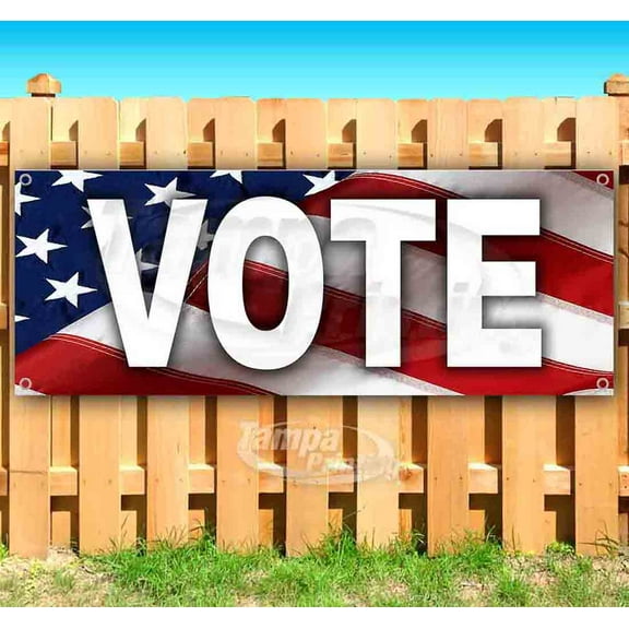 VOTE 13 oz Vinyl Banner With Metal Grommets