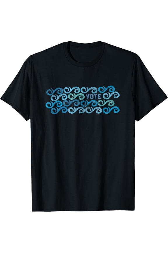 VOTE Democrat Blue Wave Design T-Shirt