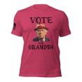thumbnail image 1 of VOTE FOR GRANDPA TRUMP 2024 Unisex t-shirt (Heather Raspberry, XL), 1 of 4