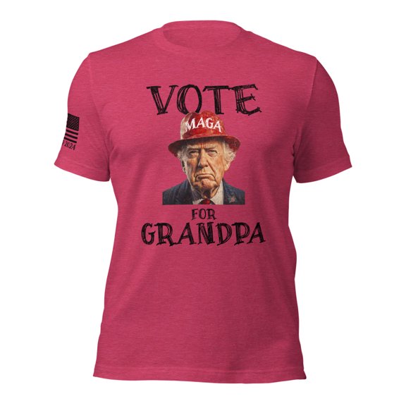 VOTE FOR GRANDPA TRUMP 2024 Unisex t-shirt (Heather Raspberry, XL)
