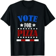 VOTE FOR PIZZA T-SHIRT Funny National Pizza Day Tee Election