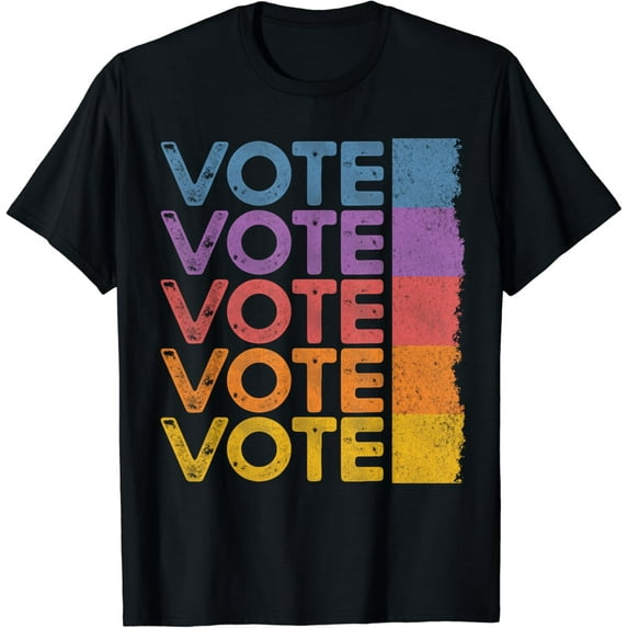 VOTE Retro Vintage Election 2024 Voter T-Shirt mens t shirt,black,women,funny,misfits,men,journey,t-shirt