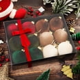 thumbnail image 1 of VOTRUDI 12-Piece Fabric Christmas Ball Ornaments Set - 6cm Farmhouse Boho Style Tree Decorations in 6 Colors with Gift Box, 1 of 3