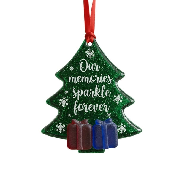 VOTRUDI Acrylic Sea Glass Bell Ornament 8cm - Friendship Christmas Decor with Gold Ribbon, Meaningful Best Friend Gift for Holiday Tree