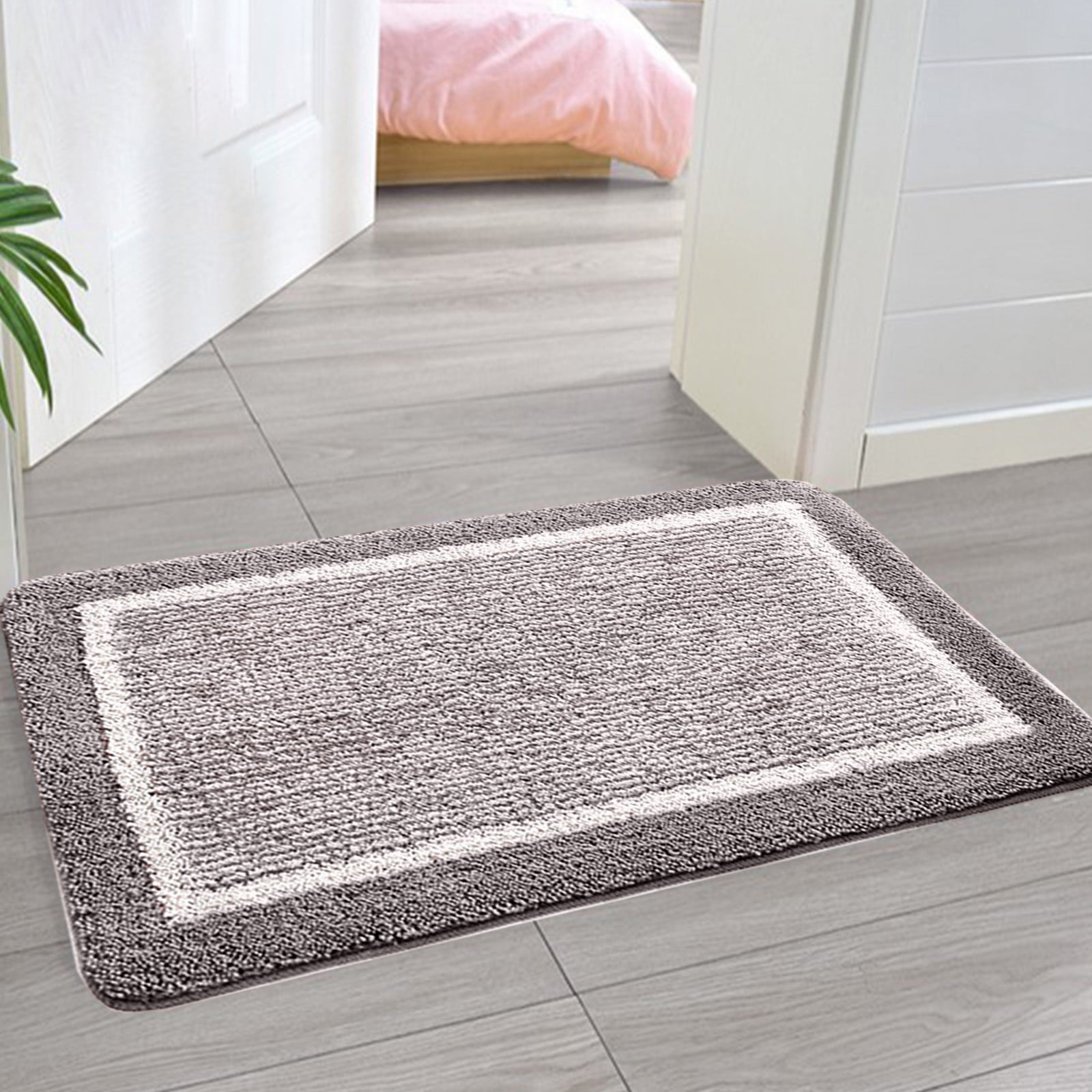 VOTRUDI Bathroom Rugs Clearance,Gray No Slip Ultra Soft Bathroom Rugs ...