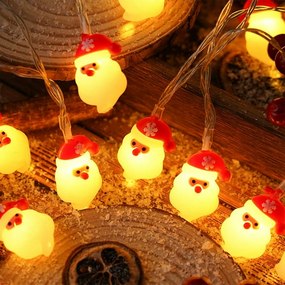 VOTRUDI Christmas String Lights,4.9ft 10 Count String Lights,Battery Operated Xmas Lights Waterproof for Indoor Outdoor Wedding Holiday Party Home Decor,Multicolor