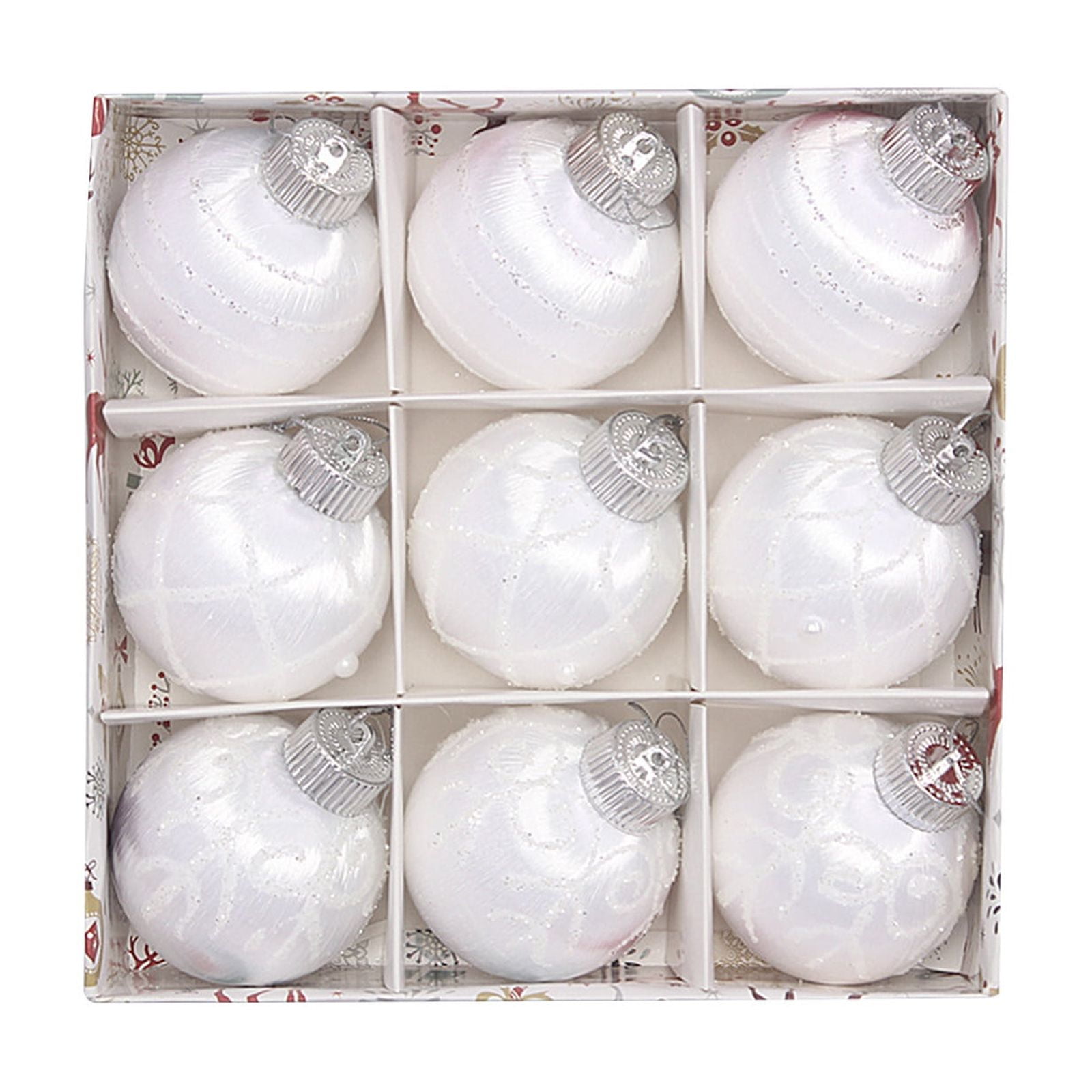 VOTRUDI Christmas Tree Topper,9pcs 3.15in 9pcs Large Shatterproof Foam