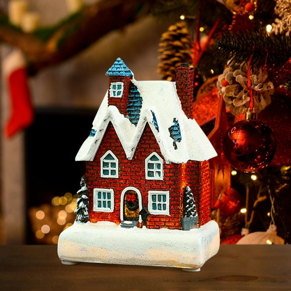 VOTRUDI Colorful Small House Window Decoration,Christmas Gifts Clearance,Christmas Decor Gift,Christmas Indoor Decor for Room Office Tabletop,D