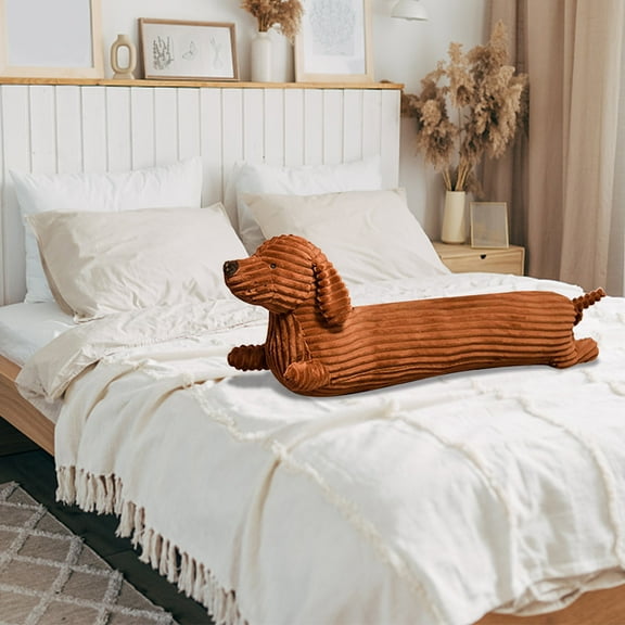 VOTRUDI Dachshund Stuffed Animal Pillow - Soft Plush Long Body Pillow, Realistic Doxie Toy for Kids, Office Nap & Car Decor, Christmas Gift, No-Shedding