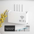 thumbnail image 1 of VOTRUDI No Drill Router Wall Mount, Modem Shelf Holder, Cord Organizer Box, Floating Storage for Living Room, Bedroom, Home Office, Plastic, 9.45x5.5x2.36 Inch White, 1 of 6