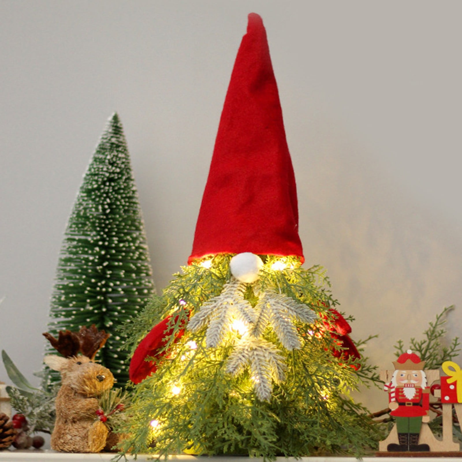 VOTRUDI Faceless Santa Claus Dwarf Ornament,Christmas Tree Clearance,LED Christmas Tree