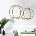 thumbnail image 1 of VOTRUDI Floating Shelves Wall Mounted Gold Metal Small Wall Shelves for Living Room Sofa Background Wall Decor Display Shelf for Collectibles Figurines Storage Organizer, 1 of 6