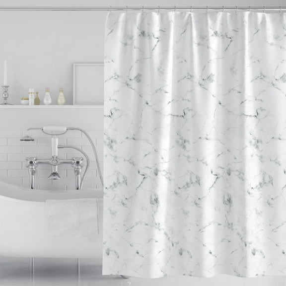 VOTRUDI Gray EVA Shower Curtain 39x71in - No-Hole Waterproof Bathroom Curtain with Weighted Hem, Lightweight & Quick Dry,39x71in