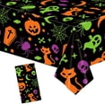 thumbnail image 1 of VOTRUDI Halloween Disposable Tablecloth Plastic Rectangular Table Cover Halloween Party Tablecloth 107.87×53.94in, 1 of 6
