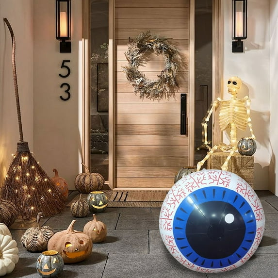 VOTRUDI Halloween Inflatable LED Color-Changing Eyeball Decoration with Remote Control, Spooky Yard Decor for Festive Atmosphere