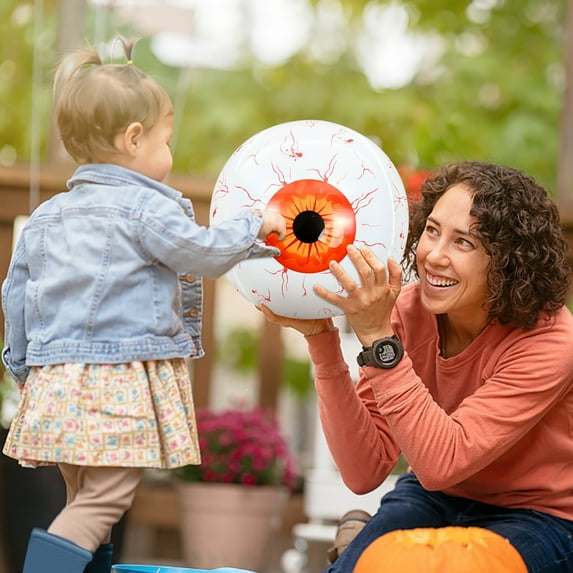 VOTRUDI Inflatable Halloween Eyeball Decoration - 15-Inch Durable PVC Ball, Large Reusable Eye Decor for Indoor/Outdoor Holiday Parties, Gardens & Yards
