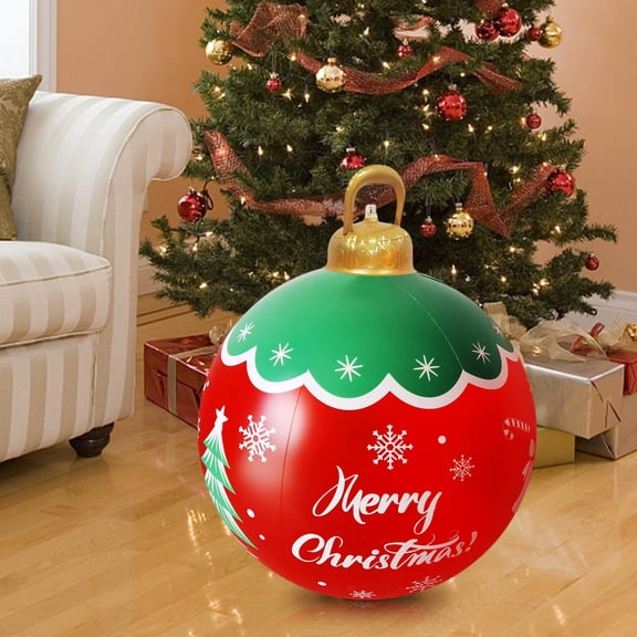 VOTRUDI Large Christmas Tree Decorations Clearance,24in Inflatable Christmas Ornaments Balls Indoor Outdoor for Xmas Tree Yard Decor,Inflatable Decorations Ball,D